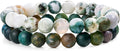 Bivei Natural Gemstone Semi Precious Healing Crystals Handmade Stretchy Round Beads Bracelet,Stocking Stuffers for Women Enhance Positive Energy