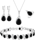 GZWHD Jewelry Set for Women CZ Earrings Necklace Ring Bracelet Set Prom Party Wedding Jewelry Gift for Mother Friend Wife
