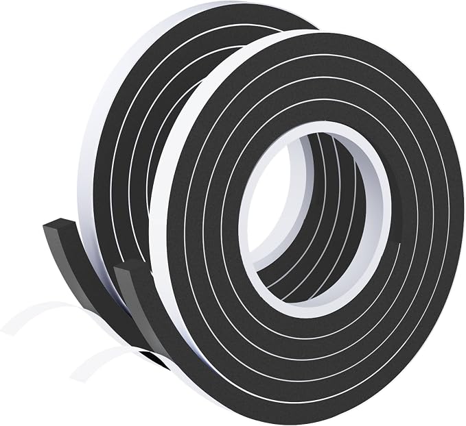 Weather Stripping Door Seal Black, 1/2Inch Wide X 3/8Inch Thick, Air by Unknown