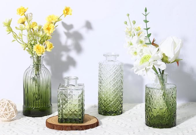 CUCUMI 12pcs Bud Vases for Centerpieces, Decorative Flower Vases for Wedding - Image 4
