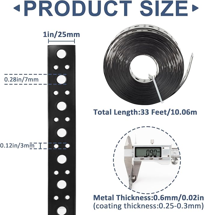 2Pack Metal Strap 1-Inch x 33FT 0.6mm Thickness - Image 2