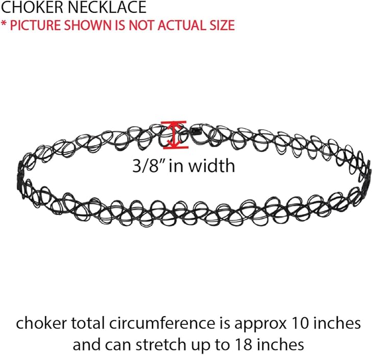 BodyJ4You 12PC Tattoo Choker Necklace for Women - 90s Choker Necklaces Y2K Fashion Trendy Vintage - Emo Black Choker Rainbow Pink White Purple Neon Green Blue Daisy Flower
