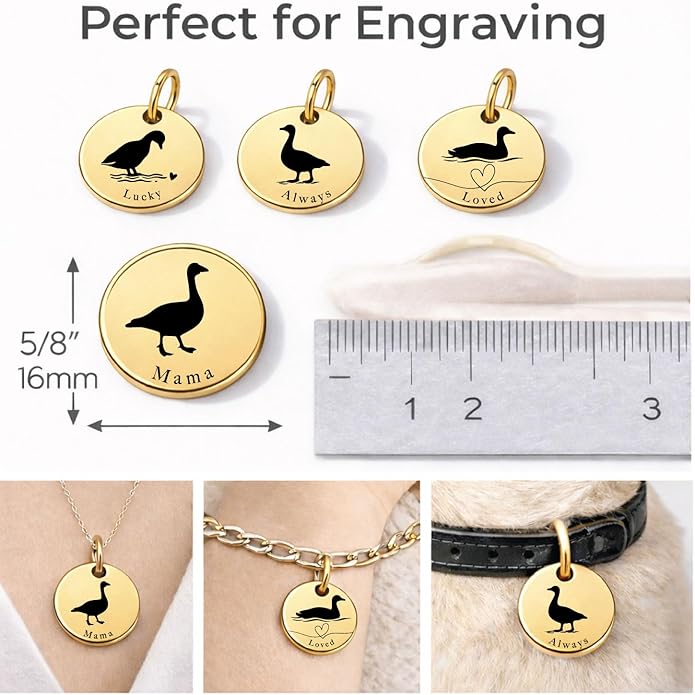 SM Design Mama Animal Charm Set – Set of 4 Stainless Steel Charms – Motherhood & Family Keepsake Jewelry Charmss
