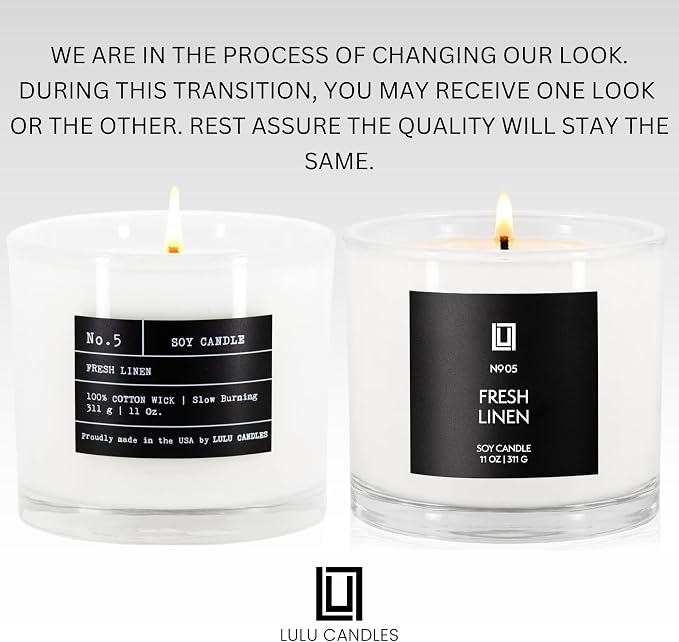 Lulu Candles | Fresh Linen | Luxury Scented Soy Jar Candle | Hand Poured in The - Image 3