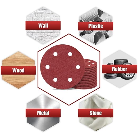 9 Inch Sanding Disc 40 Grit Hook and Loop Sandpaper - Image 5