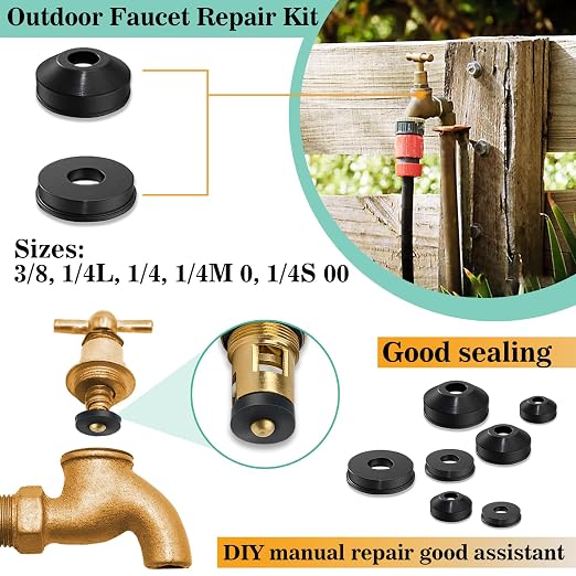 XBVV 158 Pcs Faucet Rubber Washers and Garden Hose Gasket Assortment Kit - Image 3
