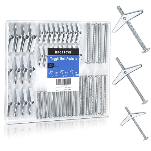 30PCS Wall Anchors for Drywall Heavy Duty, Hollow Wall Anchors, Toggle Anchors by Unknown