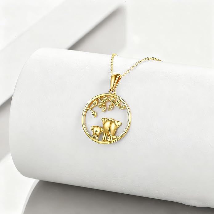 KECHO 14K Gold Animal Pendant Necklace - Dainty Zodiac & Pet Inspired Charm Necklace for Women - 16+1+1"