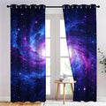 Nebula Curtains for Bedroom Living Room Decor, Universe Starry Sky Blackout by Unknown