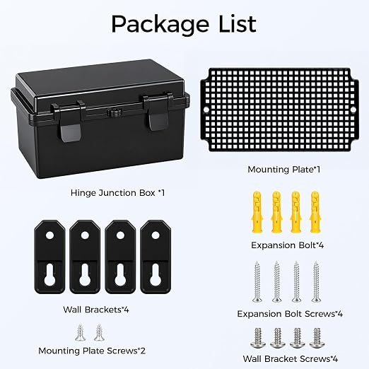 Junction Box IP67 Waterproof Electrical Box Outdoor ABS Plastic Hinged Shell - Image 8