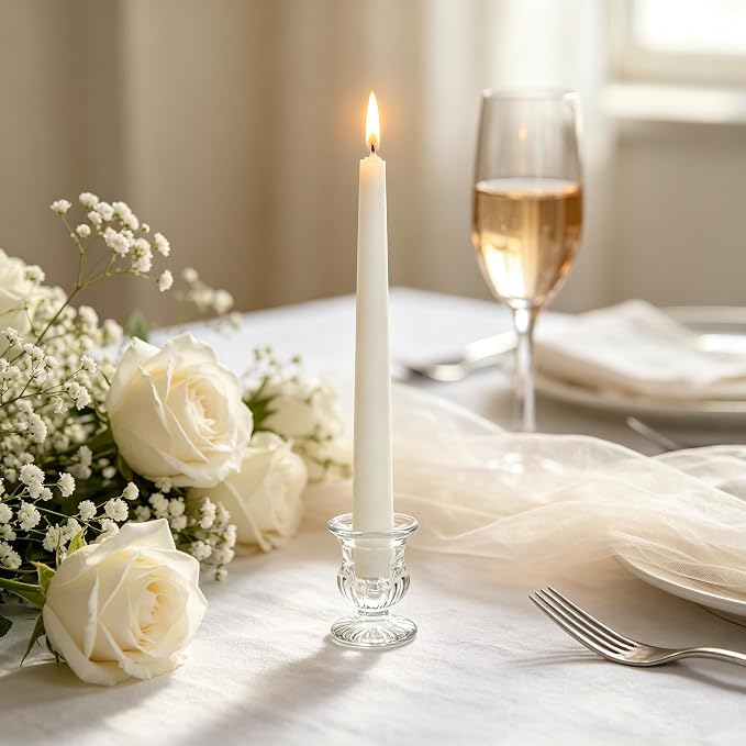 Hosley Set of 12 Glass Taper Candle Holders 2.5 Inches High Ideal Gift - Image 8