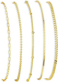 Gold Bracelets Set for Women Stack, Dainty Thick Bracelets Stack for Women Trendy, Simple Thin Gold Plated Cuff Stackable Bracelets With Beaded Cuban Paperclip Snake Rope Bangle Hand Chain Jewelry Gifts for Women Non Tainish