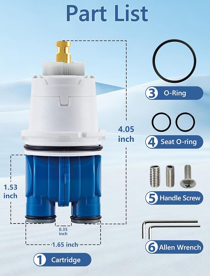 Shower Cartridge Replacement for Delta RP19804 | 2-Pack, Fits Delta Monitor - Image 4