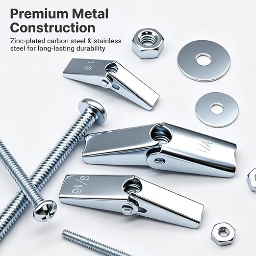 weideer 192Pcs Toggle Bolts 1/8" Heavy Duty Drywall Anchors and Screws - Image 4