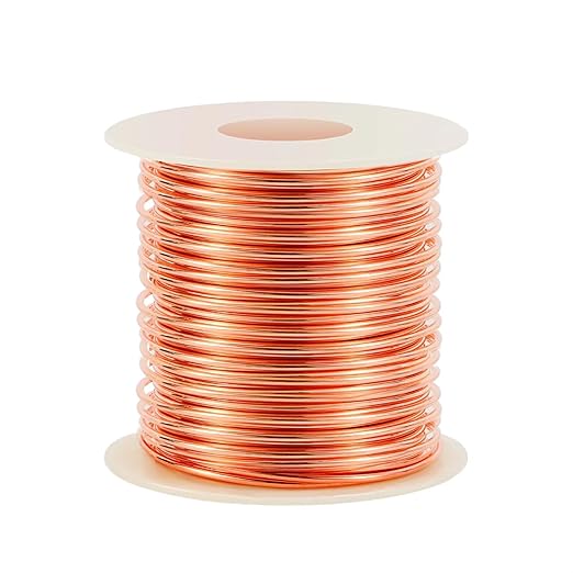 18 Gauge/ 1.0 mm 213 Feet 1 Pound 99.9% Dead Soft Copper Wire for Electroculture Gardening, Jewelry Making, Beading, Science Projects, DIY Artwork