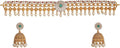 TARINIKA Brass Indian Choker Necklace Set - Gold Plated Cubic Zirconia Indian Jewelry Sets for Women Dangle, Drop, Jhumka Earrings Traditional Desi Necklace Pearls Gift for her
