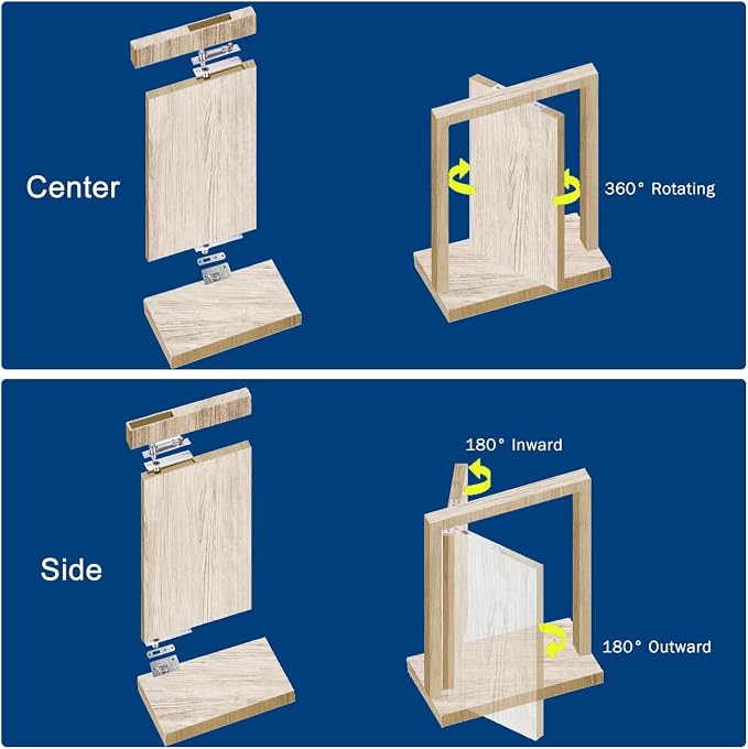 330 LBS Pivot Hinge Set with Magnetic Door Catch - Image 5