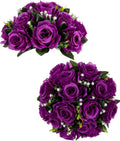 BLOSMON Flower Balls Wedding Rose Centerpieces: 2 Pcs Fake Flowers by Blosmon