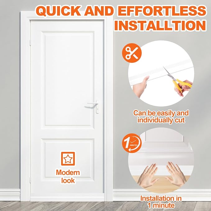 6Pack Door Draft Stopper, Weather Stripping Door Seal Gap Filler Bottom Noise - Image 7