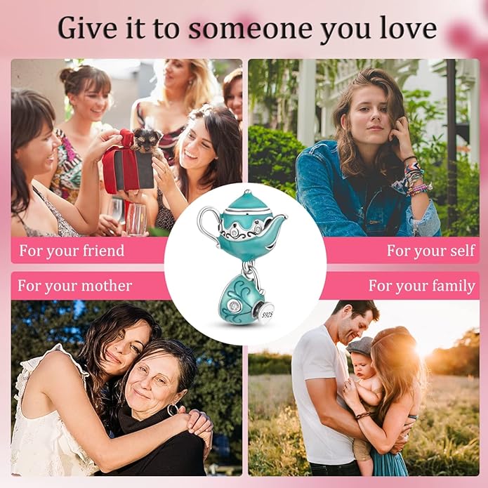 MULA 925 Sterling Silver Charms for Bracelets and Necklaces Family Letters Dangle Pendants Airplane Travel Beads Family Tree Jewelry Charms for Women