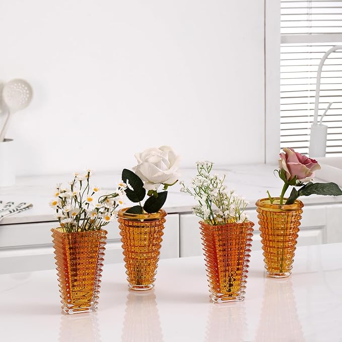 MCMCNCUIU Crystal Flower Vase Set of 4, Glass Vases - Image 5