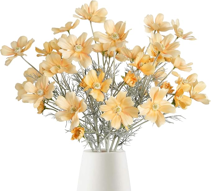 6PCS Cosmos Silk Flowers 24'' Wild Flowers Artificial Fake Flowers Arrangement by Fqueelvys