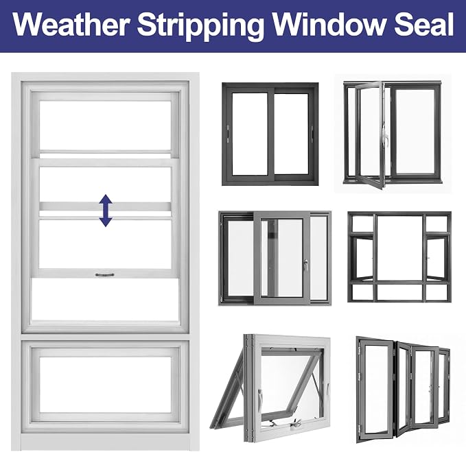 Weather Stripping Door Seal Strip, Door Soundproofing Self Adhesive Window Door - Image 6