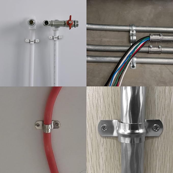 M12 Conduit Clamps, Stainless Steel Cable Clamp, Rigid Pipe Strip, Hanger - Image 7