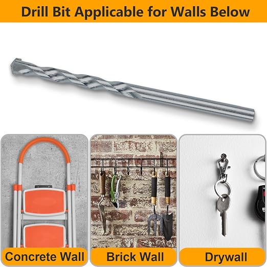 #12-16 Wall Anchors and Screws Kit, 67 Plastic Concrete Anchors and 67 Wood - Image 5