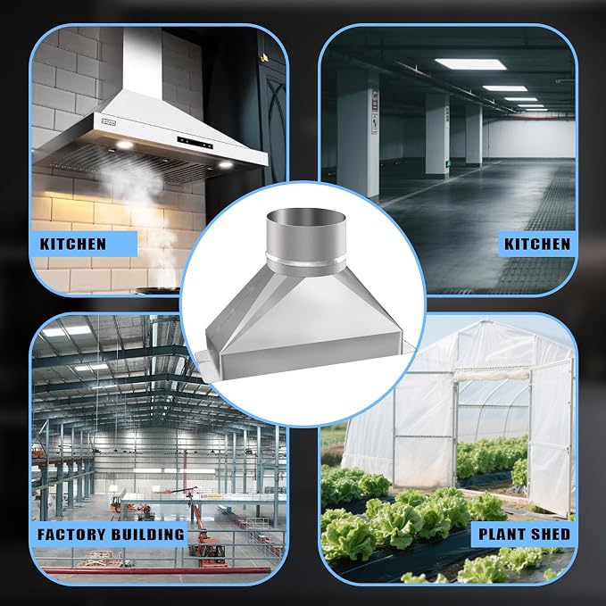 4" Dia x 3-1/4" x 10" L microwave vent kit, Rectangular to Round Duct - Image 4