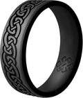 Knot Theory Celtic Butterfly Sailor Infinity Silicone Ring for Men Women - Breathable Dual Layer Comfort Fit 6mm Bandwidth