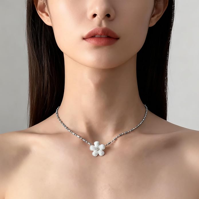 Snake Butterfly Necklace for Women Y2k Irregular Round Bead Pendant Women's Jewelry