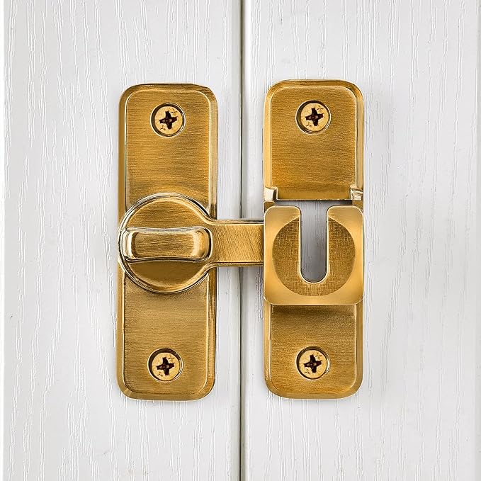 Brass 90/180 Degree Flip Latch, Zinc Alloy Barn Door Latch | Right Angle Door - Image 5