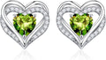 Iefil Valentine Day Gifts for Her - 925 Sterling Silver Heart Stud Earrings Birthday Gifts for Women