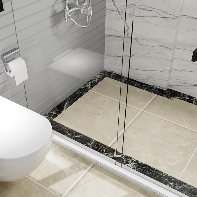 Duzzy 67 Inch Shower Threshold Water Dam Guard, Silicone Rubber Shower Door - Image 7