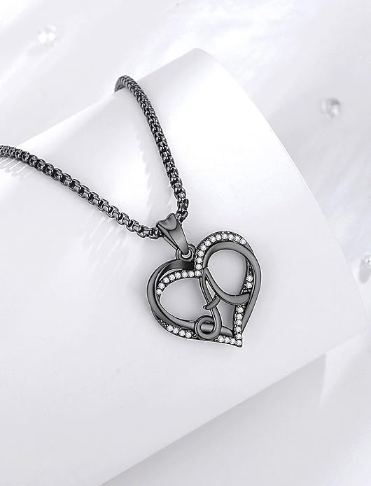 INFUSEU Unique Initial Necklaces for Women Girls Small Heart Letter Jewelry, Meaningful Personalized Gifts