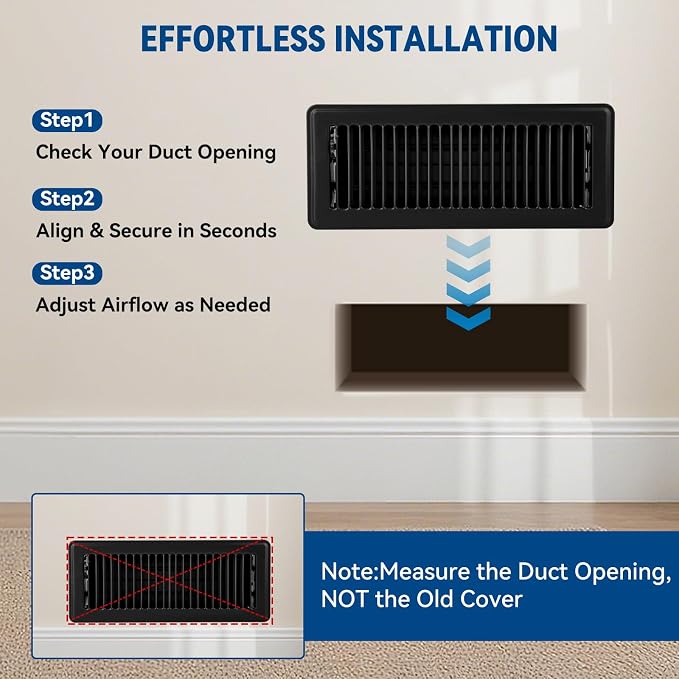 4" x 12" Floor Register Vent Covers 4-Pack - Image 7