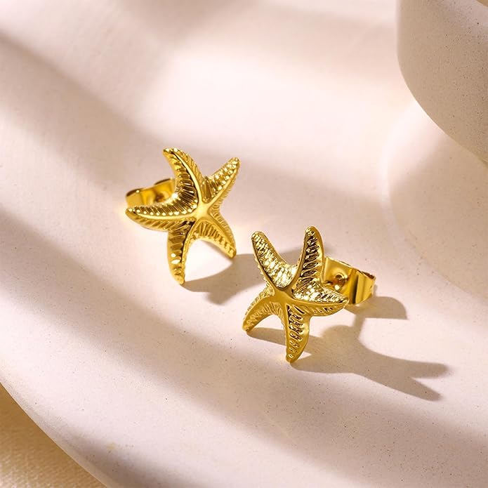 Seashell Starfish Earrings Beach Jewelry for Women Pearl Drop Shell Earrings Ocean Beachy Fashion Accessories Womens Summer Outfits 2026 Tropical Vacation Outfits Beach Vacation Clothes Dresses