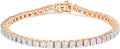 Original Classics 1.0 Cttw Miracle Set White Diamond Round Faceted Bezel Tennis Bracelet (I-J Color, I3 Clarity) - Choice of Metal Color and Size