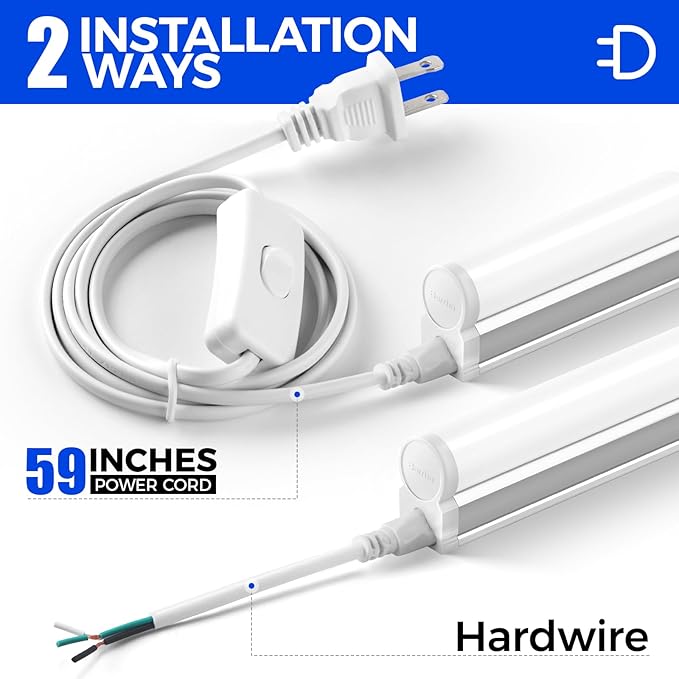 Barrina 6 Pack LED T5 Single Fixture, 4000K Daylight Glow, 20W | Utility Shop - Image 6