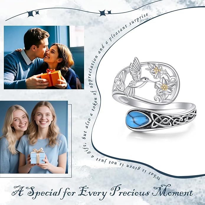 Animal Spoon Ring 925 Sterling Silver Adjustable Animal Spoon Ring Jewelry Gifts for Women Men