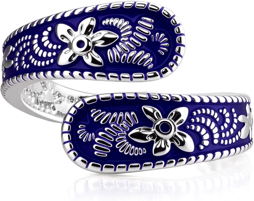 Vintage 14K Gold Plated and Silver Spoon Ring – Adjustable Ring with Carving Design for Women, Unique Boho Open Ring for Gift