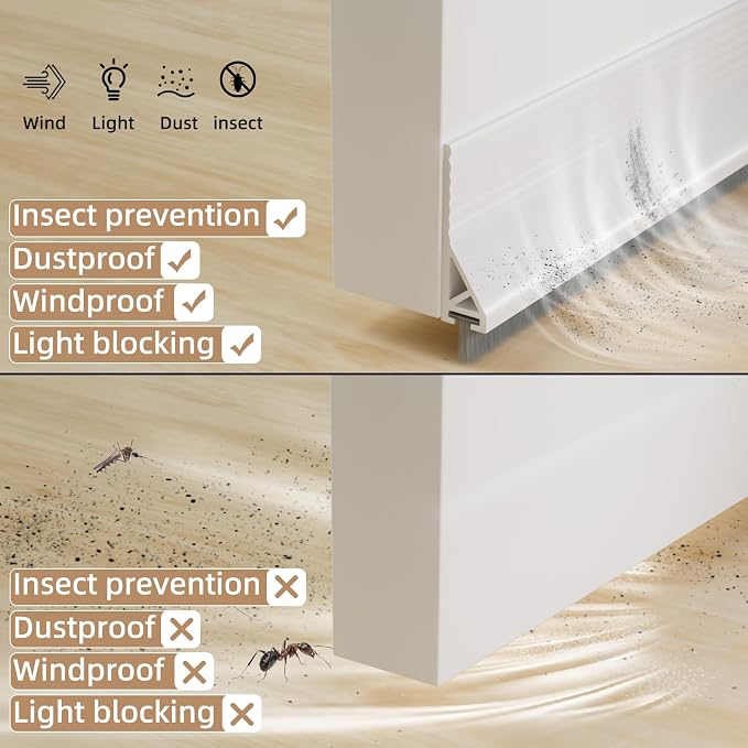 KNEELISA 39”X 1 Pack Door Sweep Brush Bottom Exterior & Interior, Silicone | - Image 4