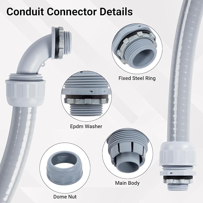 Neoaider 3/4 Inch 100FT Liquid Tight Conduit Kit | Flexible Non Metallic - Image 7