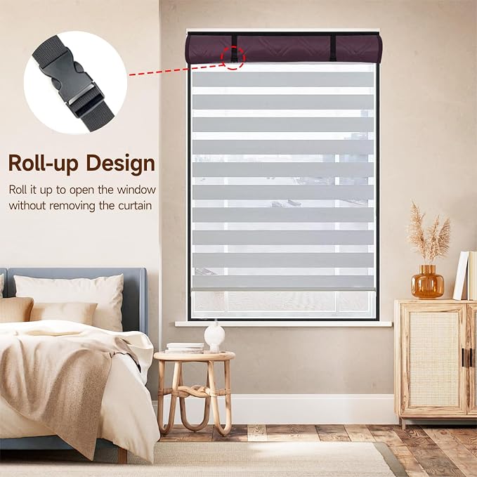 Winter Insulated Window Curtain 39"x63", Oxford Cloth Thermal Insulated Window - Image 5