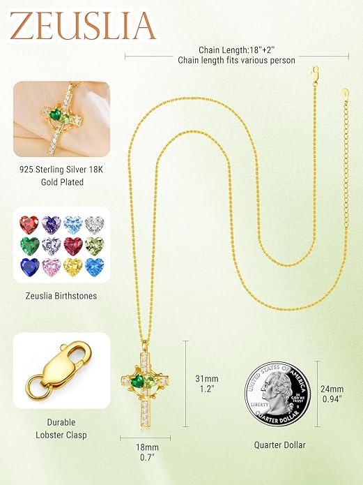 Valentine's Day Gifts for Wife 925 Sterling Silver Double Birthstone Pendant Necklaces I Love You for Always and Forever Necklace Anniversary Birthday Gifts for Wife Girlfriend Mom Her