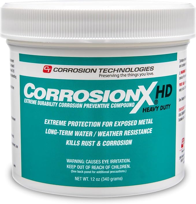 CorrosionX Heavy Duty Anti Rust, Dripless Self-Healing, 12oz Tub | Corrosion by CorrosionX