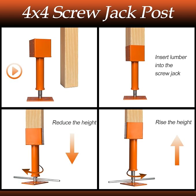 4x4 Screw Jacks, 14.5" - Image 2