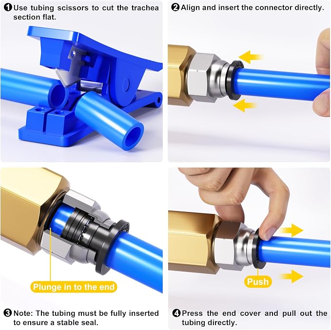 TAILONZ PNEUMATIC Male Straight 1/4 Inch Tube OD x 1/4 Inch NPT Thread Push to - Image 5