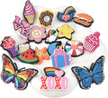 20PCS Cute Shoe Charms for Girls Teens - PVC Flower, Rainbow, Dessert Shoe Clips Decorations for Holely Shoes, Sneakers, Casual Footwear